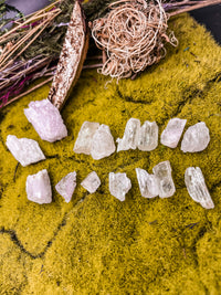 Natural Kunzite for heart healing - Moth to Flame Candles